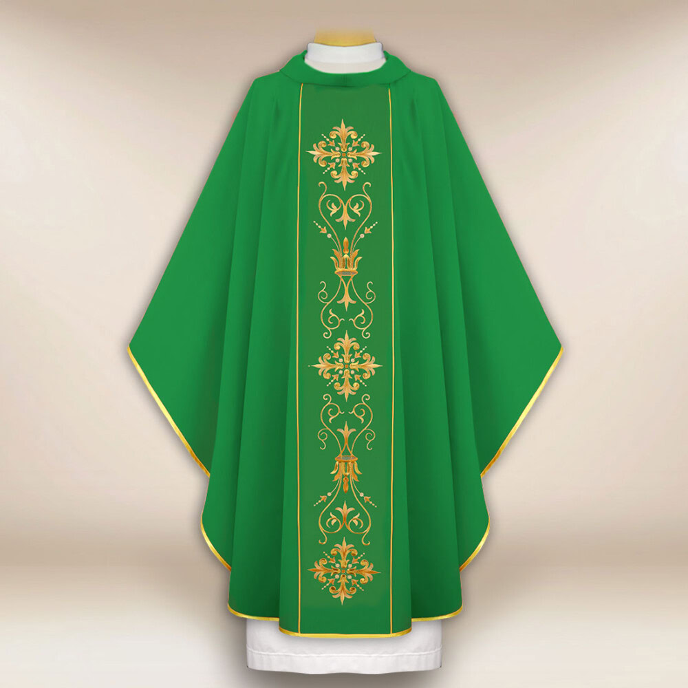 Chasuble avec ceinture brodée