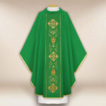 Chasuble avec ceinture brodée
