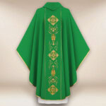 Chasuble avec ceinture brodée