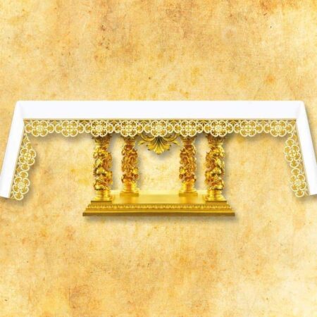 Nappe brodée dorée avec IHS