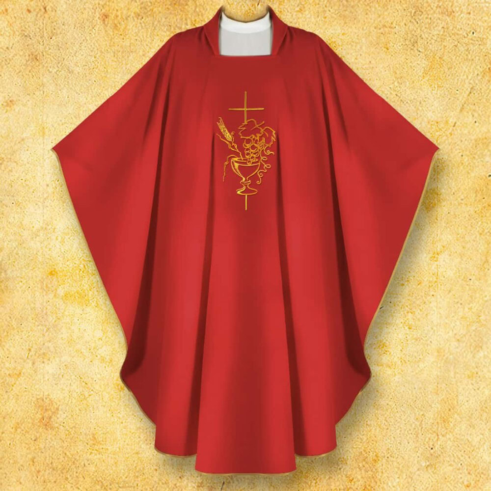 Chasuble brodée Kielich rouge