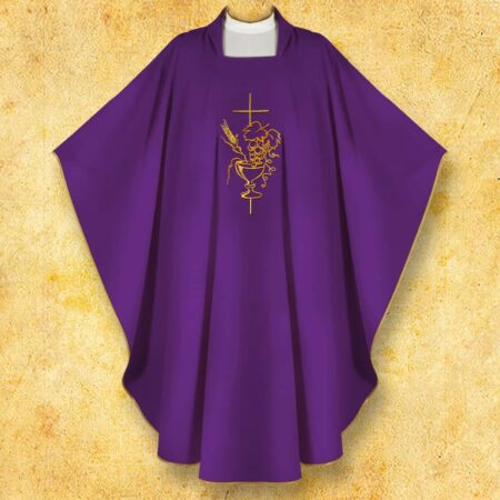 Chasuble brodée Kielich violet
