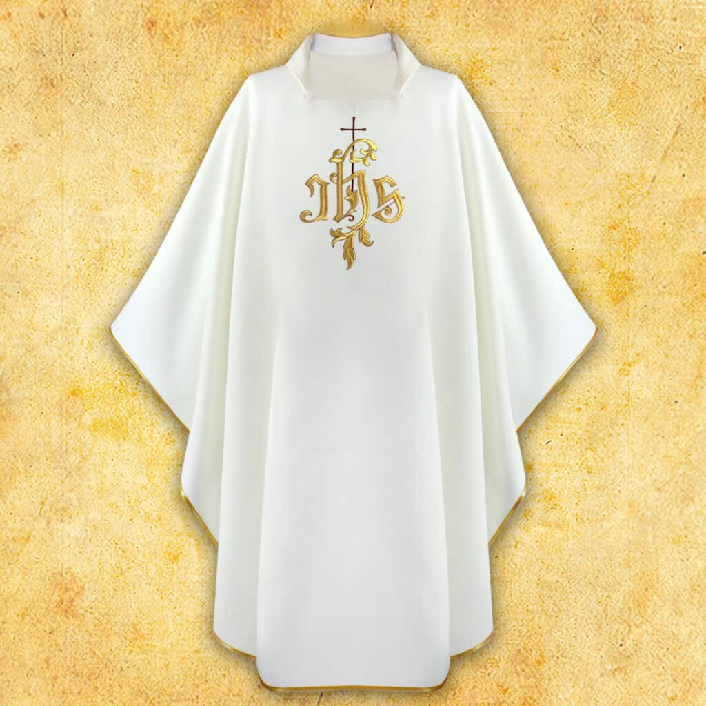 Chasuble brodée IHS