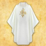 Chasuble brodée IHS