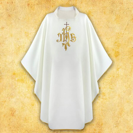 Chasuble brodée IHS