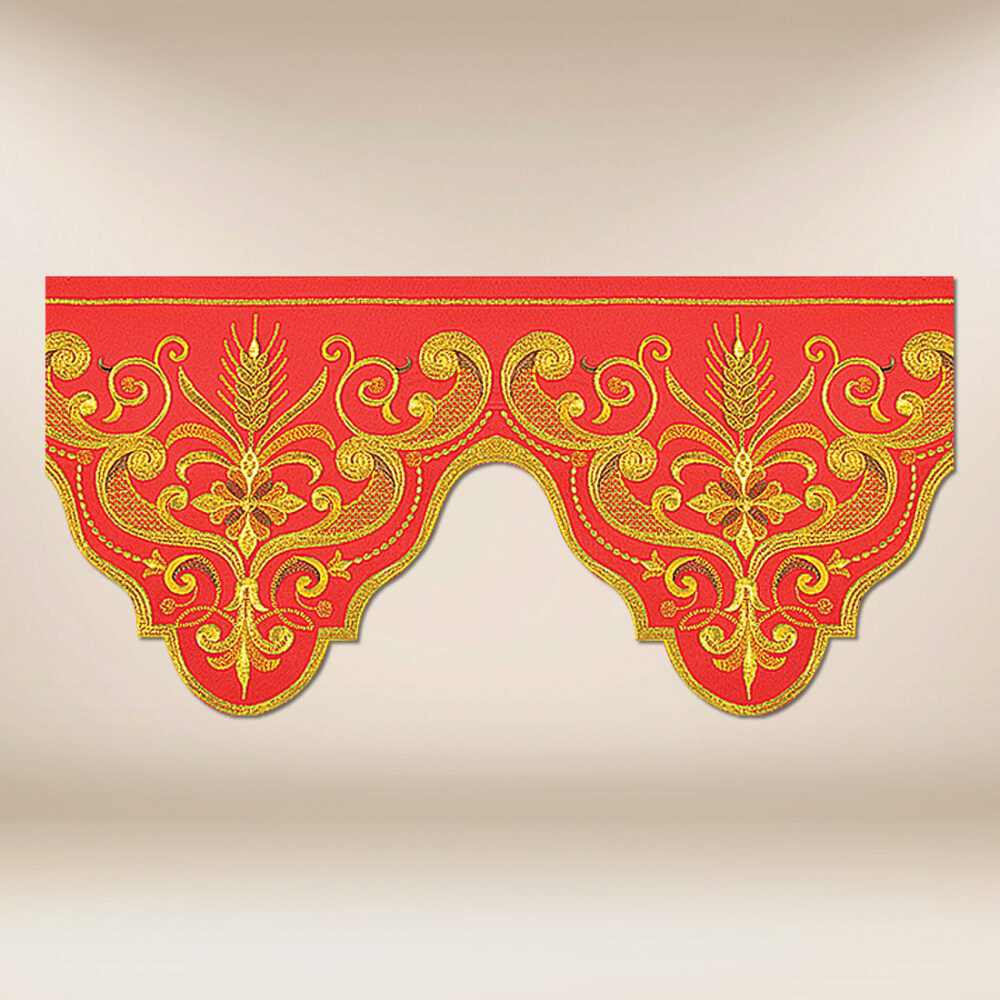 Dentelle brodée rouge 590cm