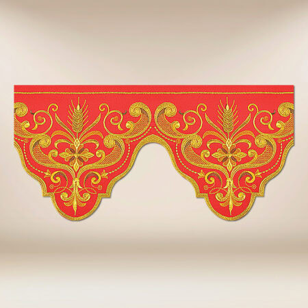 Dentelle brodée rouge 590cm