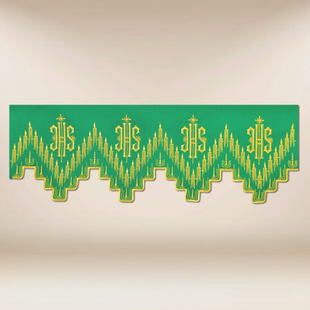 Dentelle brodée verte 590cm