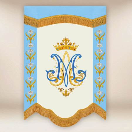 Mini Drapeau Double Face Mère de Dieu