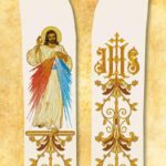 Étole liturgique avec l'image de Jésus Miséricordieux
