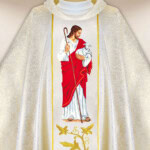 Chasuble brodée Jésus Bon Pasteur