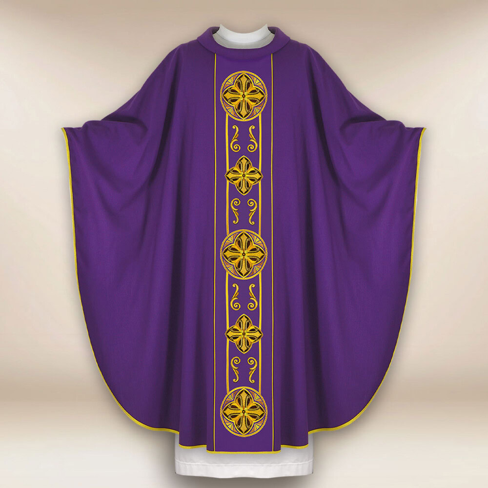 Chasuble avec ceinture brodée