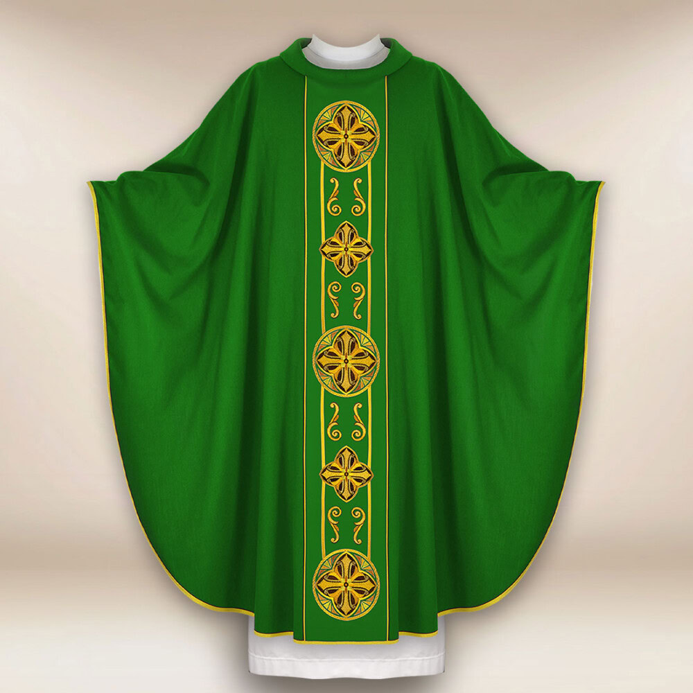 Chasuble avec ceinture brodée