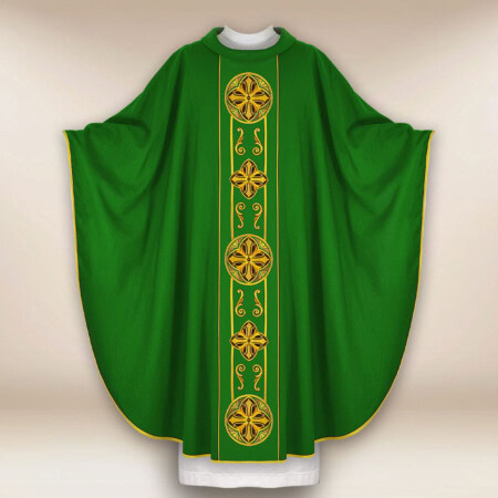 Chasuble avec ceinture brodée