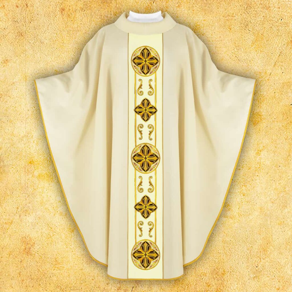 Chasuble avec ceinture brodée