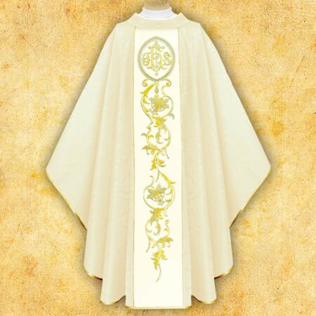 Chasuble Ecru avec Ceinture Brodée