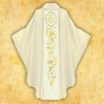 Chasuble Ecru avec Ceinture Brodée