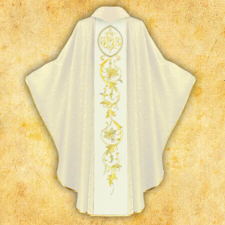 Chasuble Ecru avec Ceinture Brodée