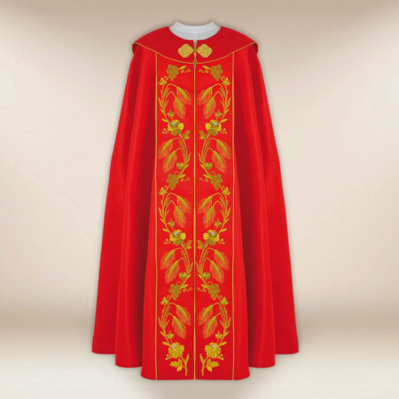 Chape brodée IHS rouge