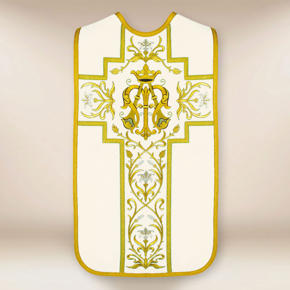 Chasuble brodée romaine Maryjny
