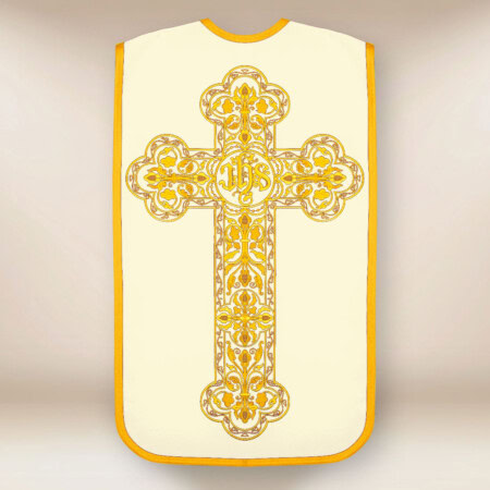 Chasuble romaine écrue brodée