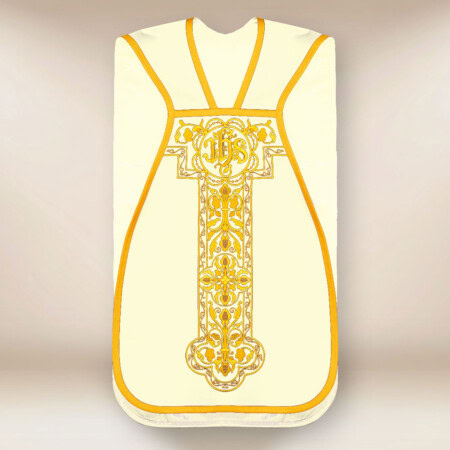 Chasuble romaine écrue brodée