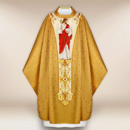 Chasuble brodée Jésus Bon Pasteur