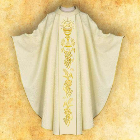 Chasuble avec ceinture brodée