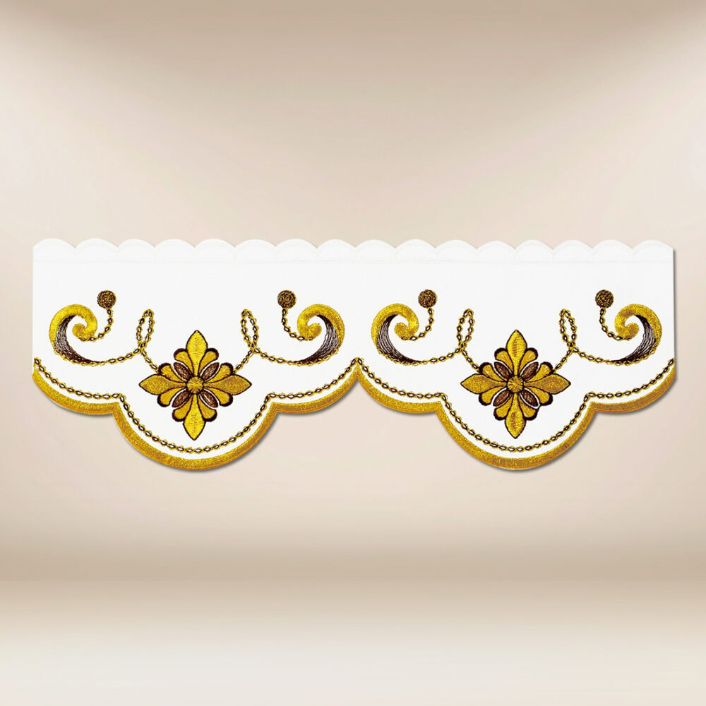 Dentelle brodée dorée