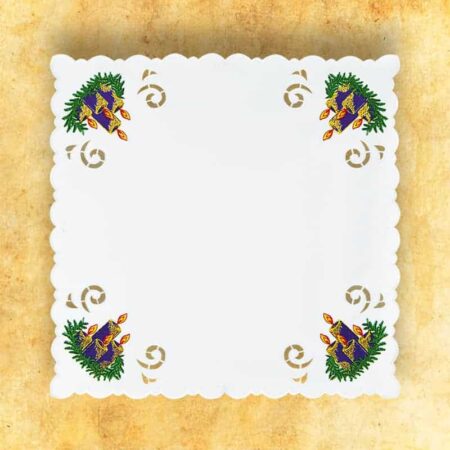 Serviette brodée de l'Avent 45×45