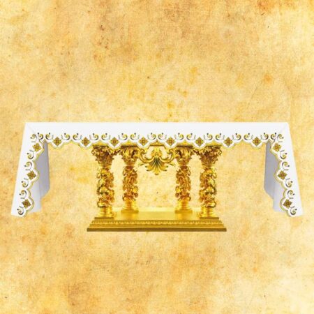 Nappe brodée dorée