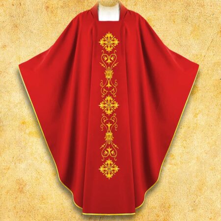 Chasuble brodée Krzyżyki rouge