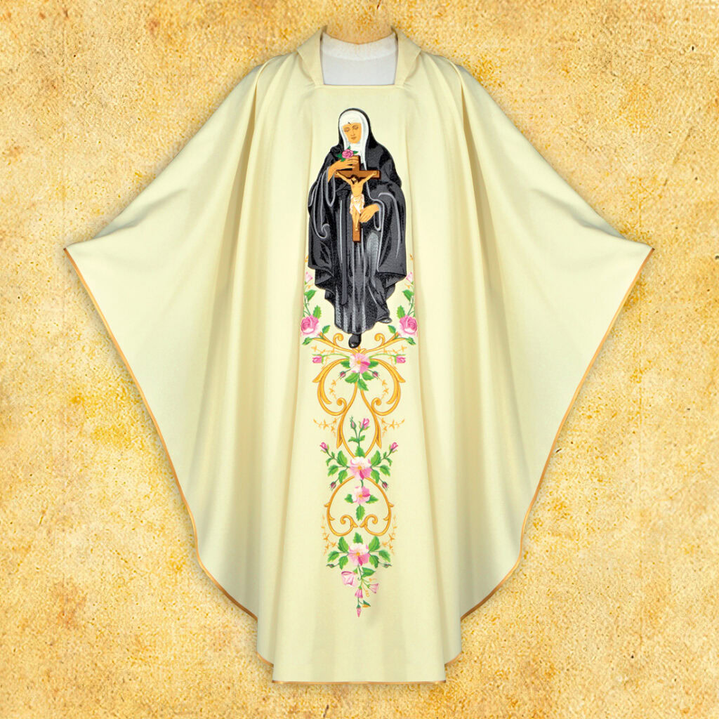 Chasuble brodée Sainte Rita