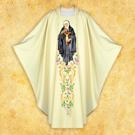 Chasuble brodée Sainte Rita
