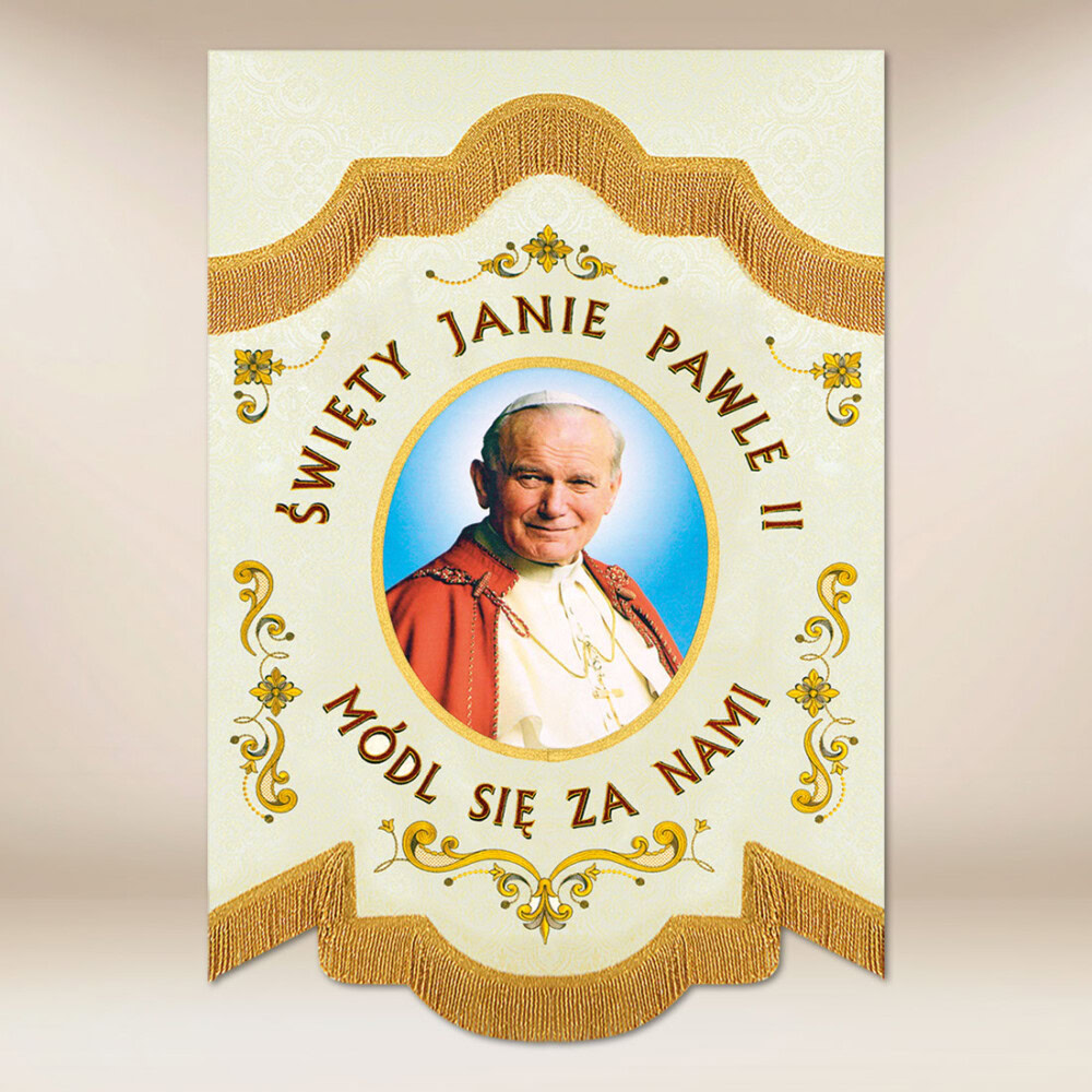 Mini Drapeau Double Face Jean-Paul II