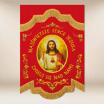 Mini Drapeau Double Face Cœur de Jésus