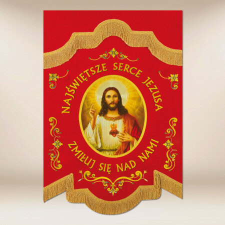 Mini Drapeau Double Face Cœur de Jésus