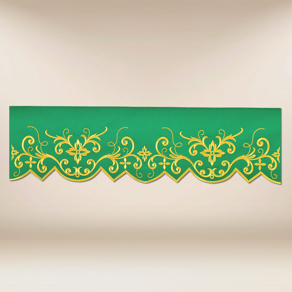 Dentelle brodée verte 590cm