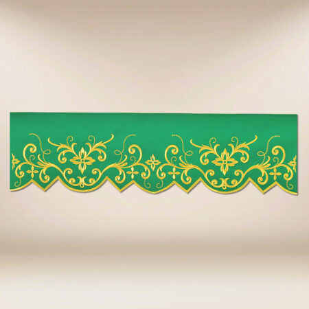 Dentelle brodée verte 590cm