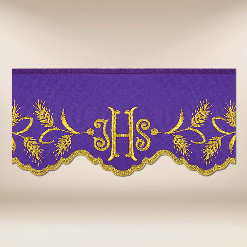 Dentelle brodée violette 590cm