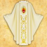 Chasuble avec ceinture brodée Cœur de Marie