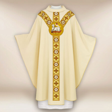 Chasuble brodée Agneau de Dieu
