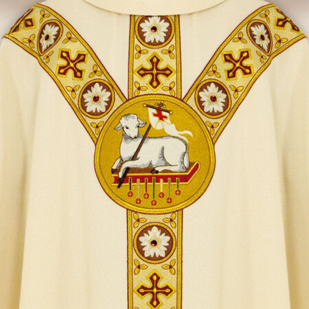 Chasuble brodée Agneau de Dieu