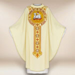 Chasuble liturgique brodée Agneau de Dieu