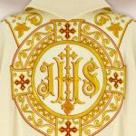 Chasuble liturgique brodée Agneau de Dieu
