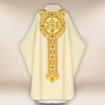 Chasuble liturgique brodée Agneau de Dieu