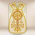 Chasuble romaine brodée avec le syNotre-Dameole de l'Agneau