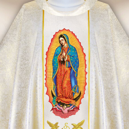 Chasuble brodée Notre-Dame de Guadalupe