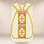Chasuble romaine liturgique avec le motif de la Dernière Cène