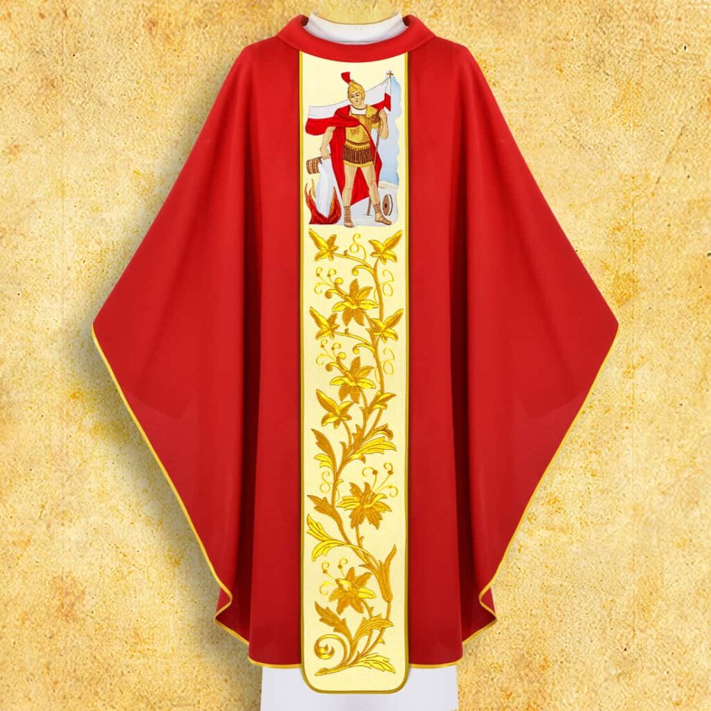 Chasuble avec l'image de saint Florian